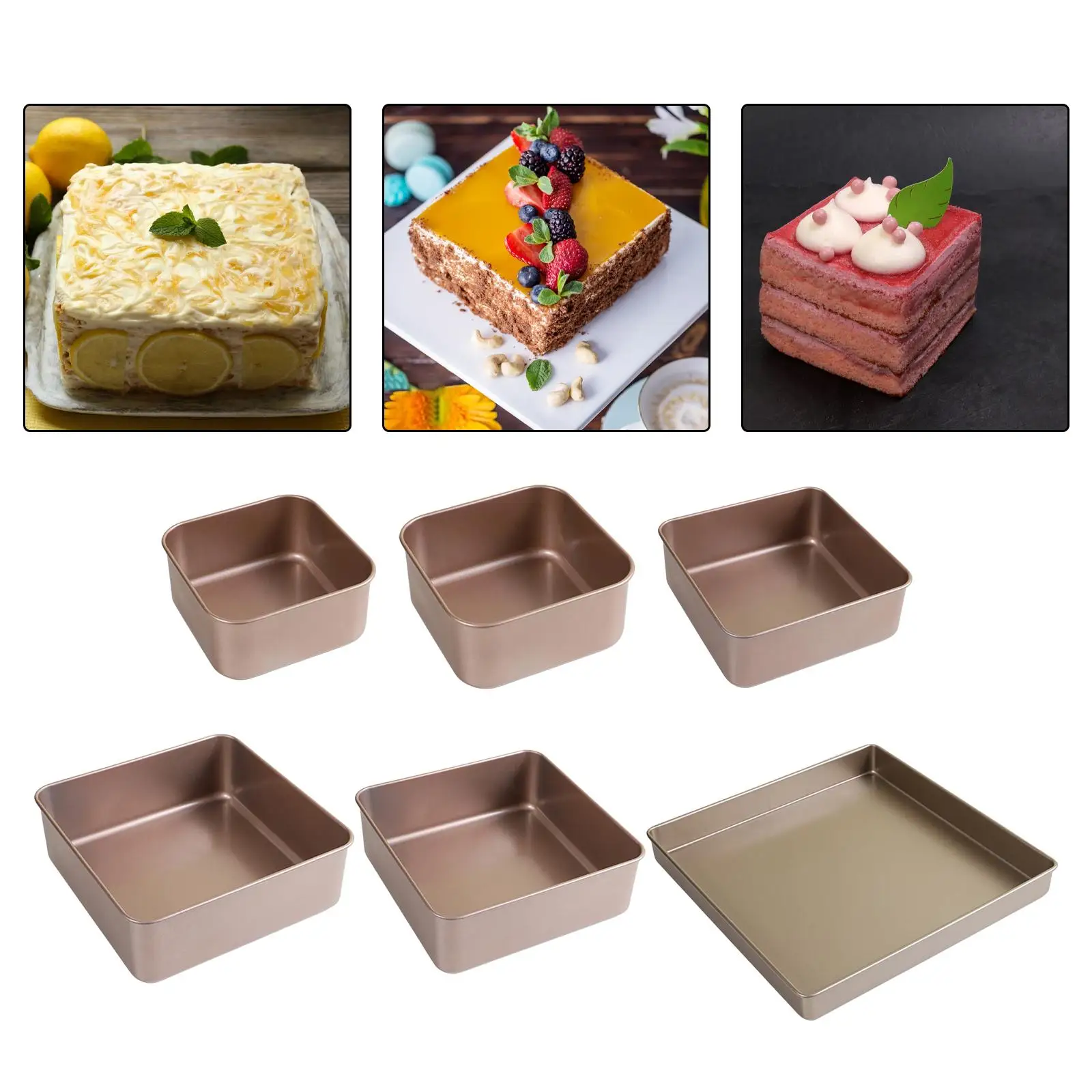 Rectangle Bread Pan Loaf Tin Roasting Easily Cleaning Heavy Duty Baking Deep Rectangular Baking Pan Nonstick Bakeware