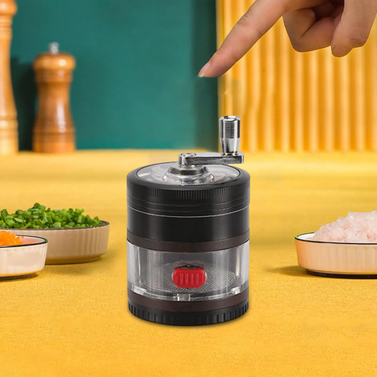 Manual Grinder Spice Herb Grinder Multipurpose High Quality Accessory Portable Seasoning Pepper Metal Hand Crank Spice Crusher