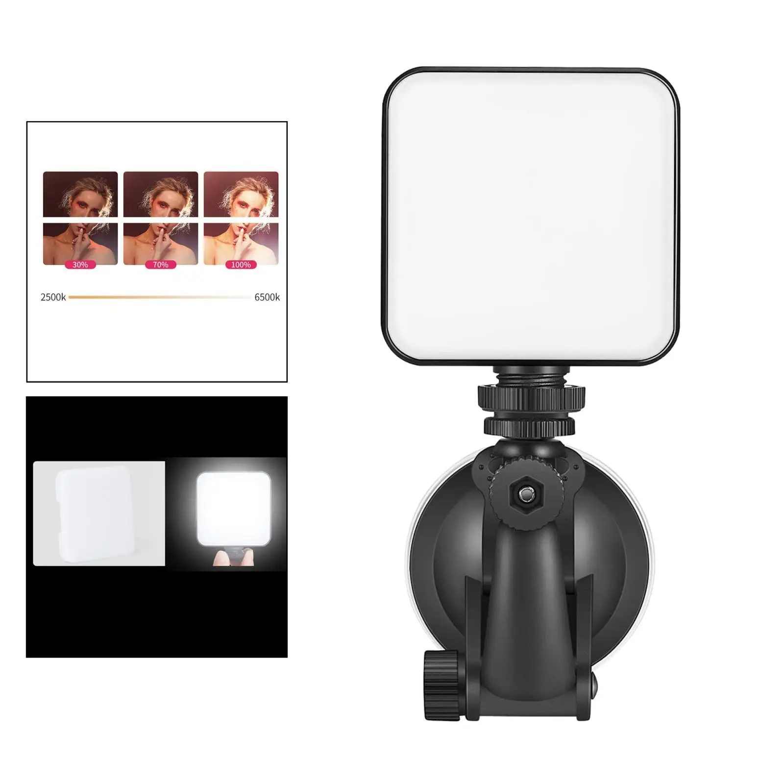 Video Conference Lighting Kit Dimmable Rechargeable for Photography Zoom Meeting,Adjustable Brightness