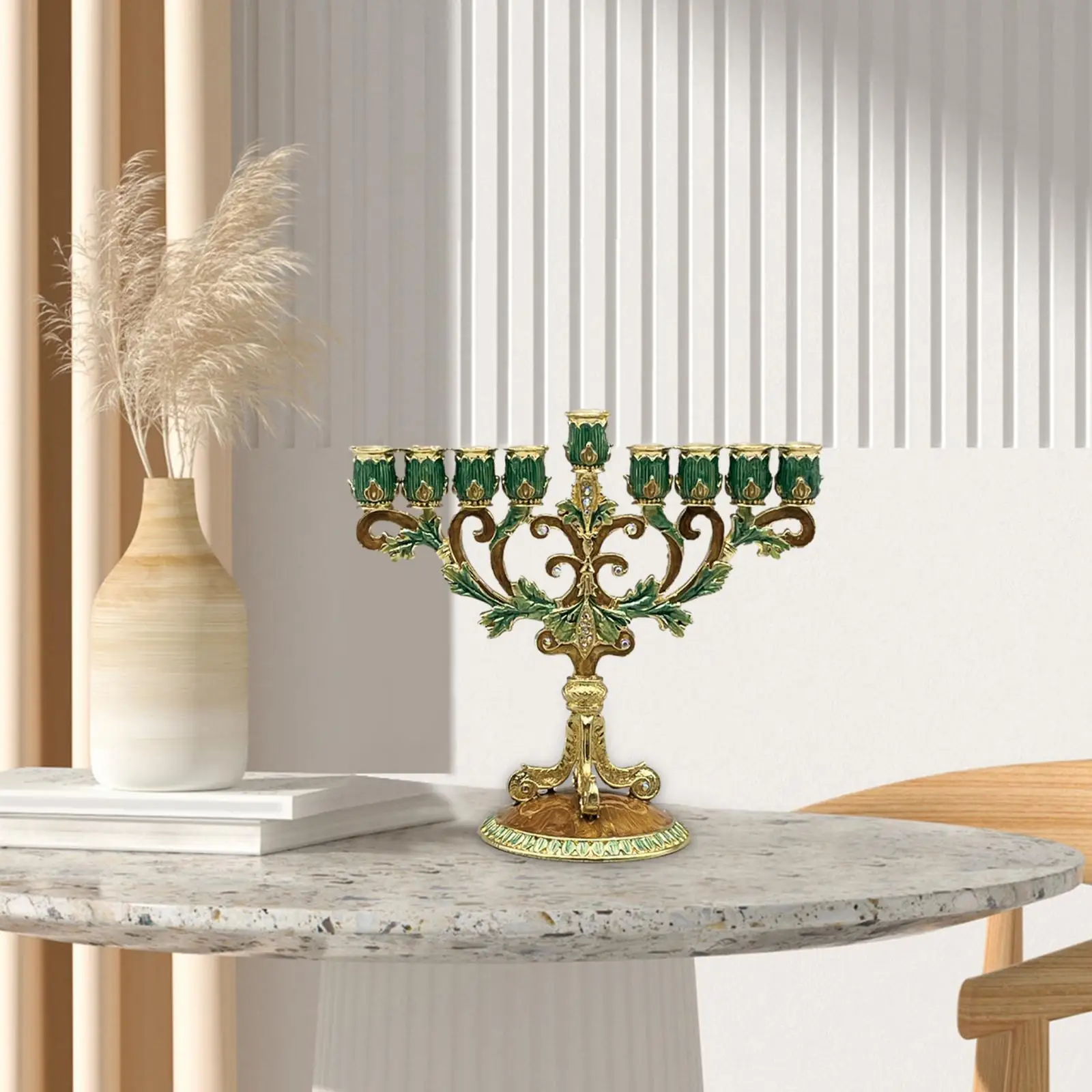 Hanukkah Menorah Candlestick Holders Candelabrum Candelabra Candle Holder for Banquet Dining Room Mantel