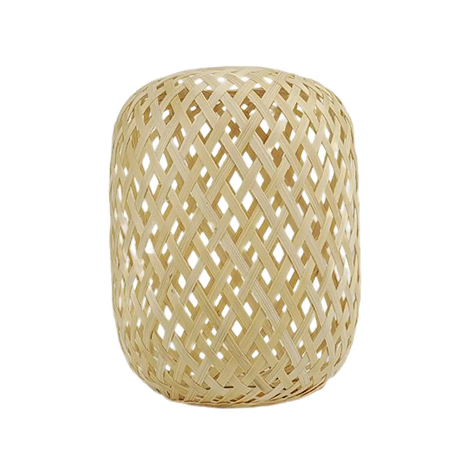 Bamboo Handwoven Lamp Shade Light Cover Removable Retro Style Decoration Chandelier Cover for Bedroom Living Room Teahouse Hotel