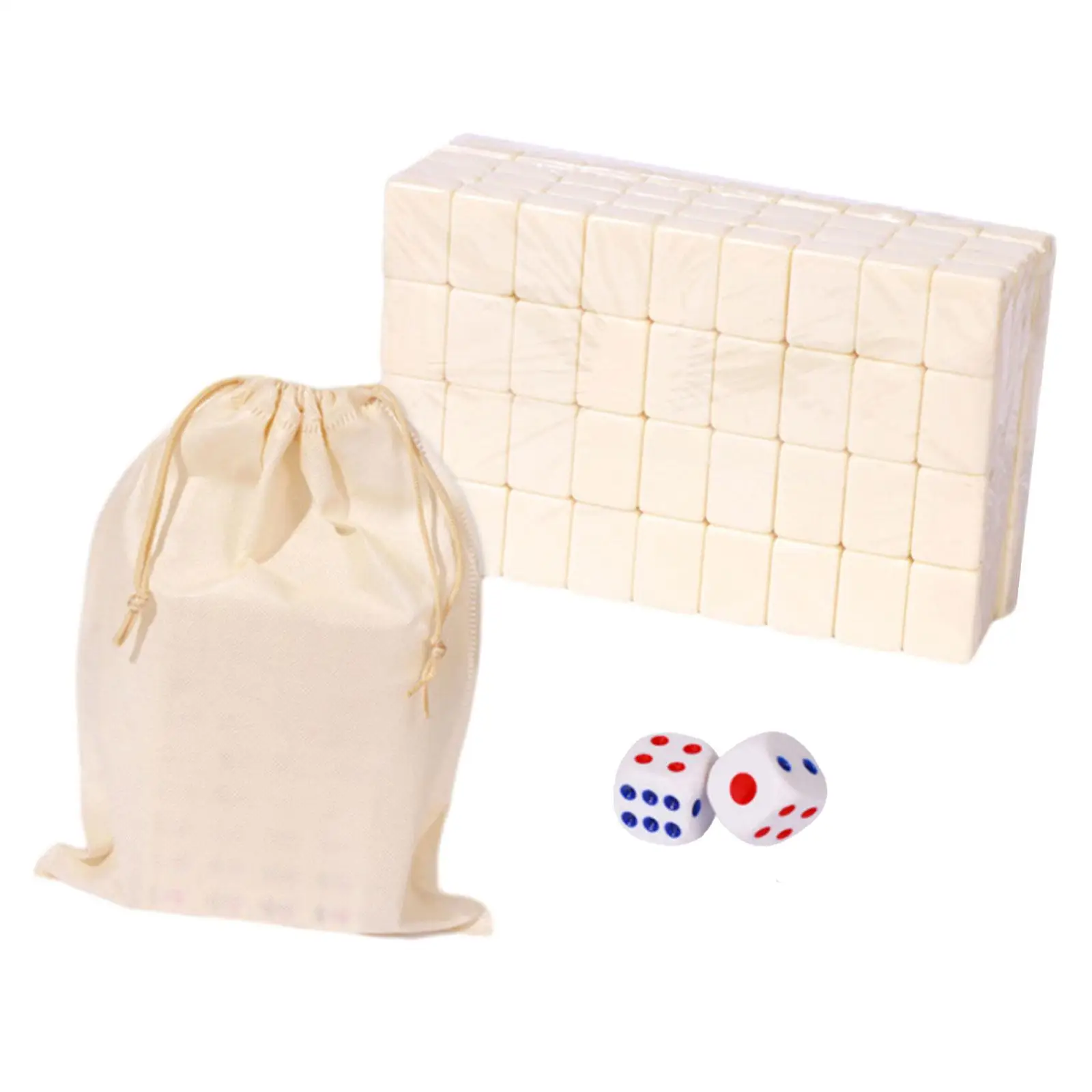 Travel Mahjong Set Family Leisure with Storage Bag Traditional Chinese Version Game with 144 Tiles Table Game Strategy Adults