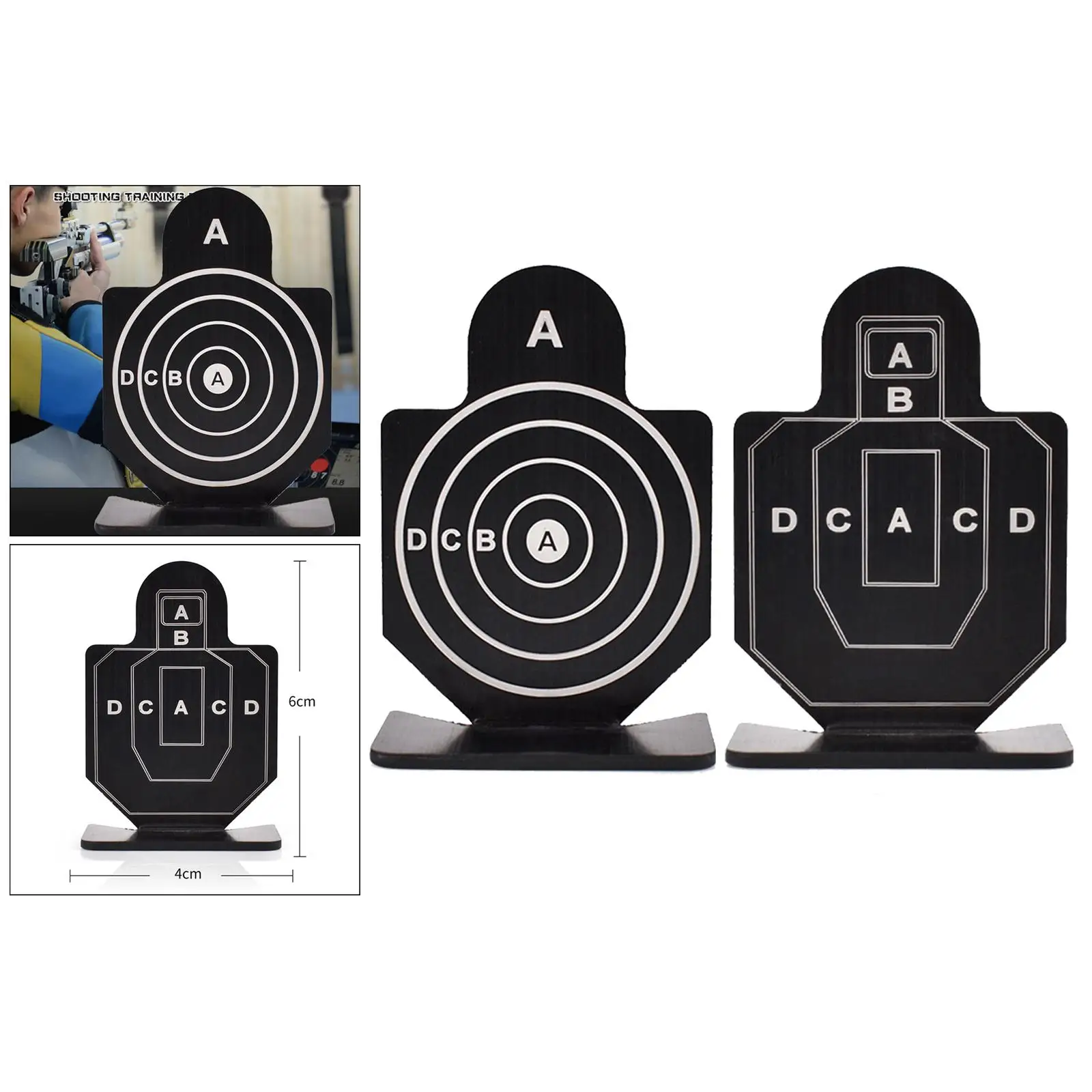 4 Pack Aluminum Alloy Metal Target,  Lens Range, Lightweight And Portable  Entertainment Gift