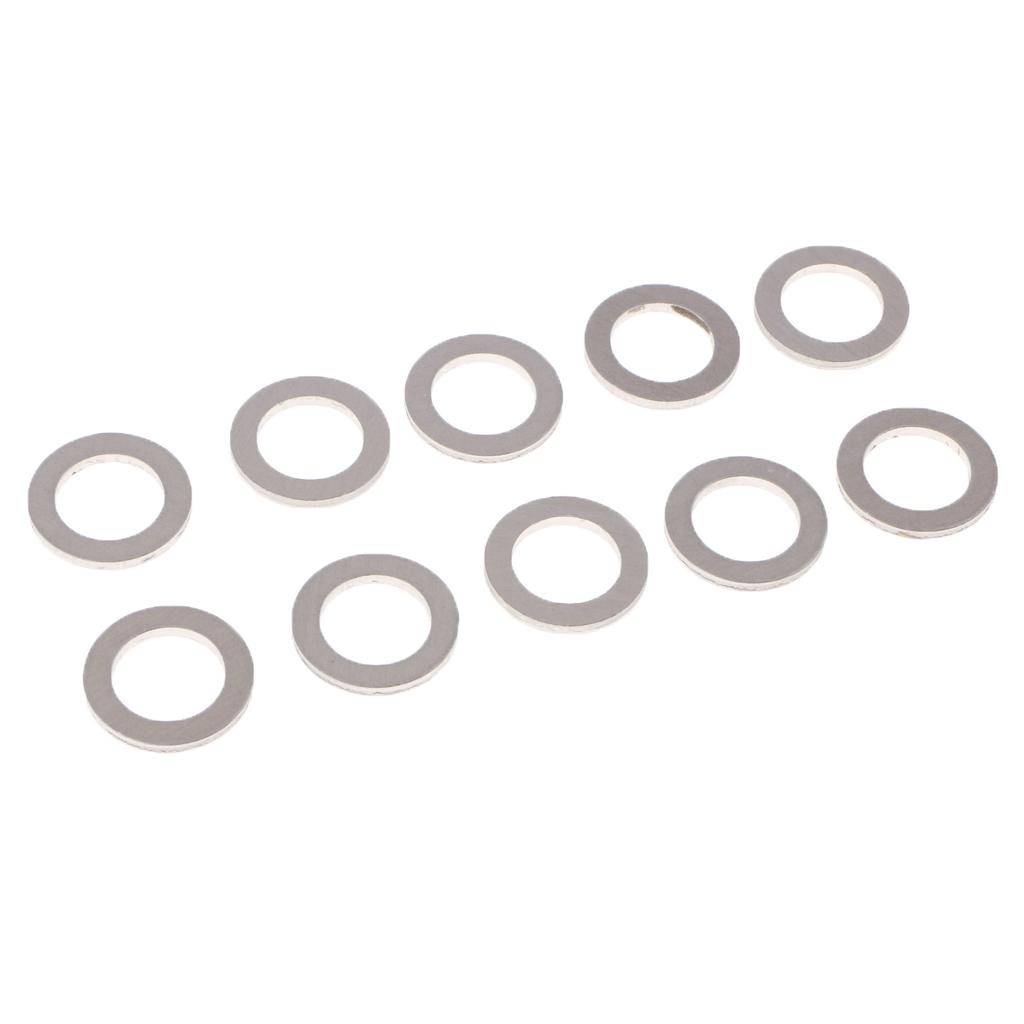 10Pcs Aluminum Oil Drain Plug Crush Washers Gaskets M14 for