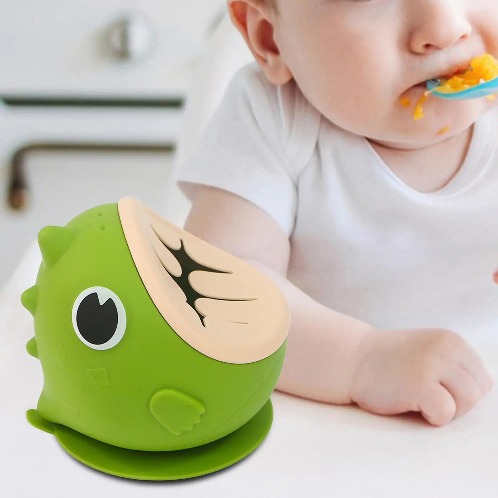 Baby Food Bowl with Removable Bowl Lid Food Plates Sucker Bowl Baby Bowl Silicone Baby Feeding Bowl for Babies Kids