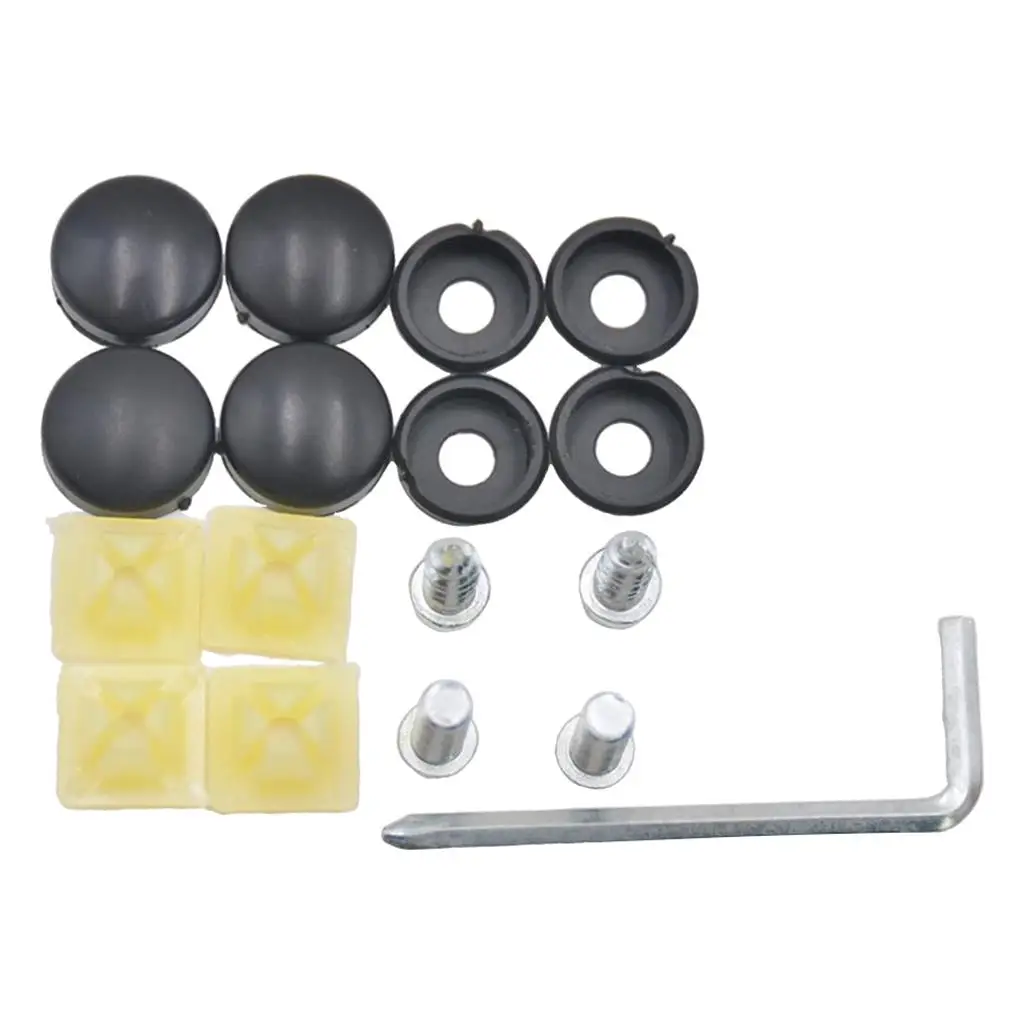 License Plate Frame Screws Fastener And Caps Cover Set Repalce Universal