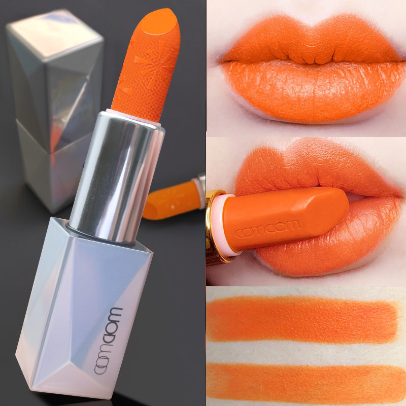 Best of Magnetic Snap Lipstick Orange Cream Orange A Bao Color Does Not Fade No Stain On Cup Positive Waterproof Smear-Proof Reviews & Tips