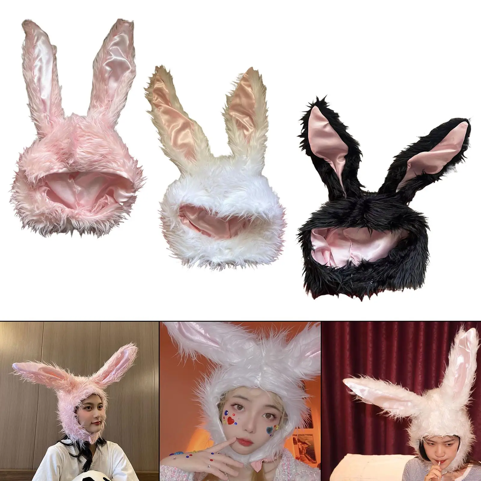   Hats Rabbit Ears Costume Hats for Halloween Christmas Photo Props