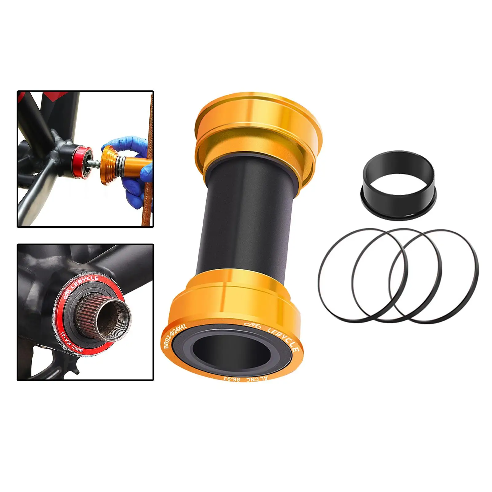 Bike Bottom Bracket MTB Mountain Road Bike BB92 Replacement High Strength Steel