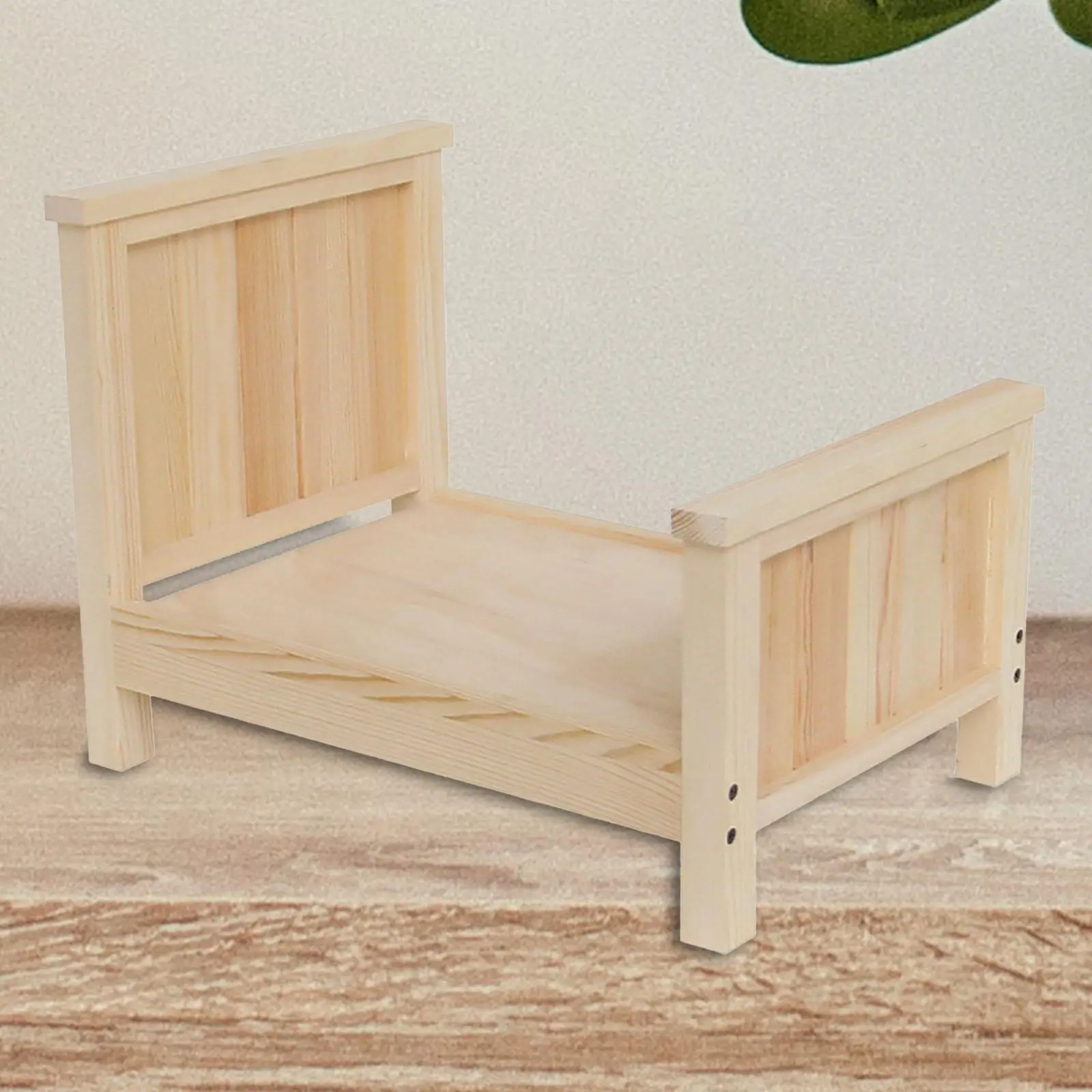 Wooden Baby Photo Prop Doll Bed Photo Background Props Fashion Cute Decor