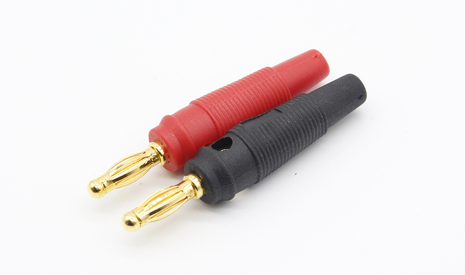 4pcs New 4mm Plugs pure copper Gold Plated Musical Speaker Cable Wire Pin Banana Plug Connectors