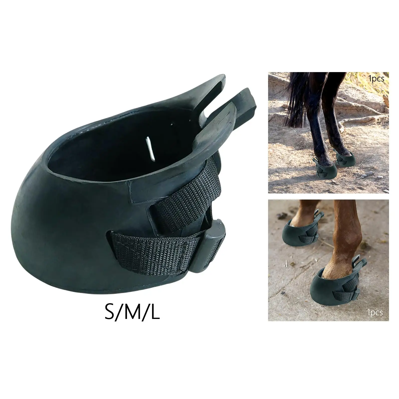 Horse Hoof Boots Non Slip Thick Portable Protective Cover Isolate Dirty Water Rubber for Jumping Training Equestrian Parts