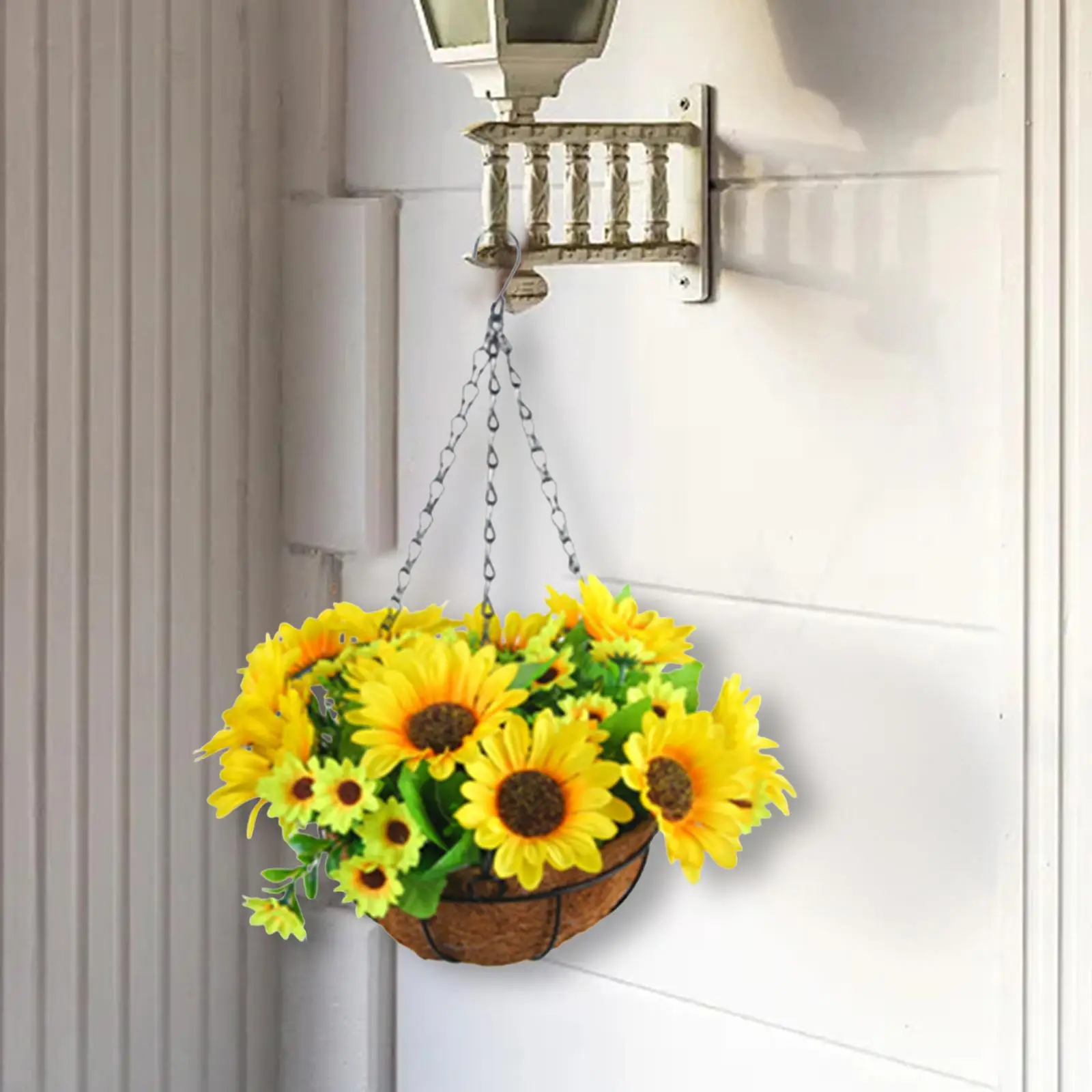 Artificial Hanging Flowers in Basket for Patio Bride Holding Flowers Wedding