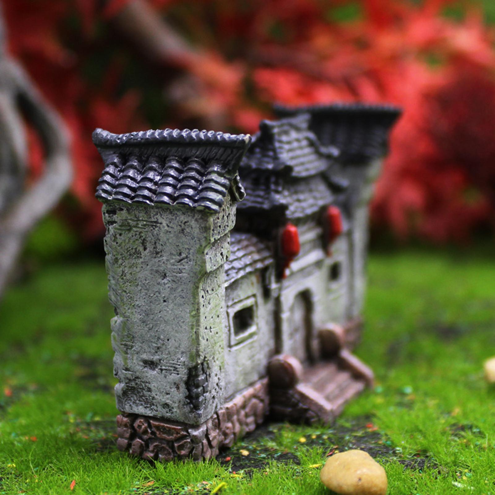 Fairy Garden Accessories Ancient Gate for Micro Landscape Aquarium Garden Decoration