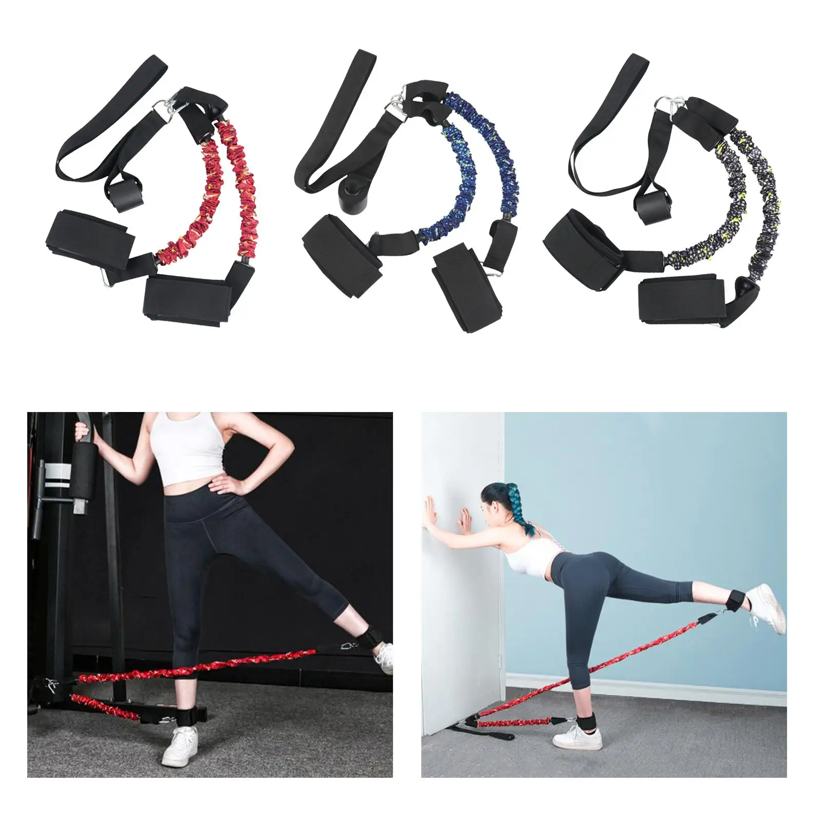 Resistance Band Pull Rope Tool Abdominal Wheel Tension Rope Stretch Bands for Home Gym Abdominal Muscle Training Bodybuilding
