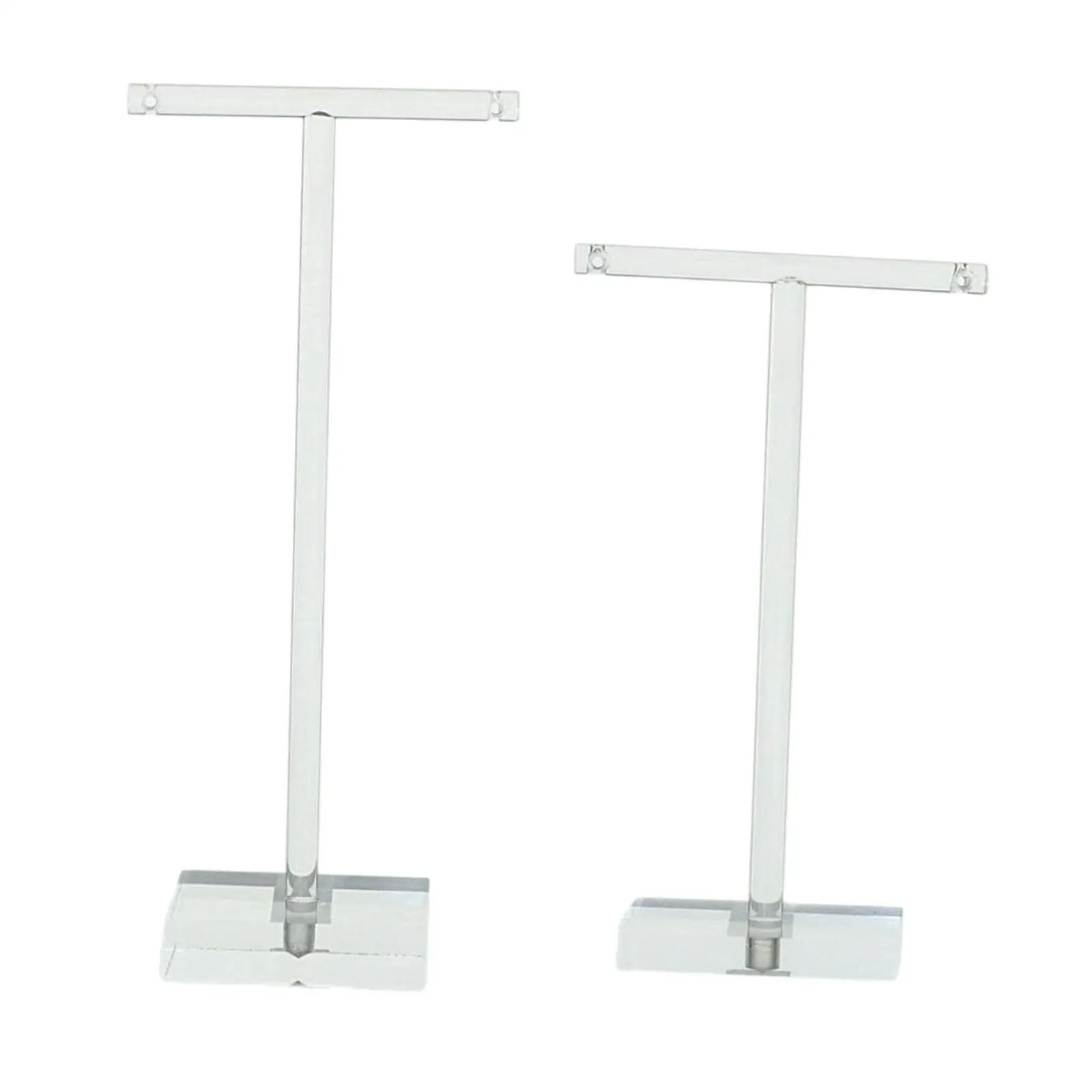 2 Pieces Jewelry Organizer T Bar Stable Base Acrylic Earring Stand Earring Display Stand for Desktop Home Vanity Store Dresser