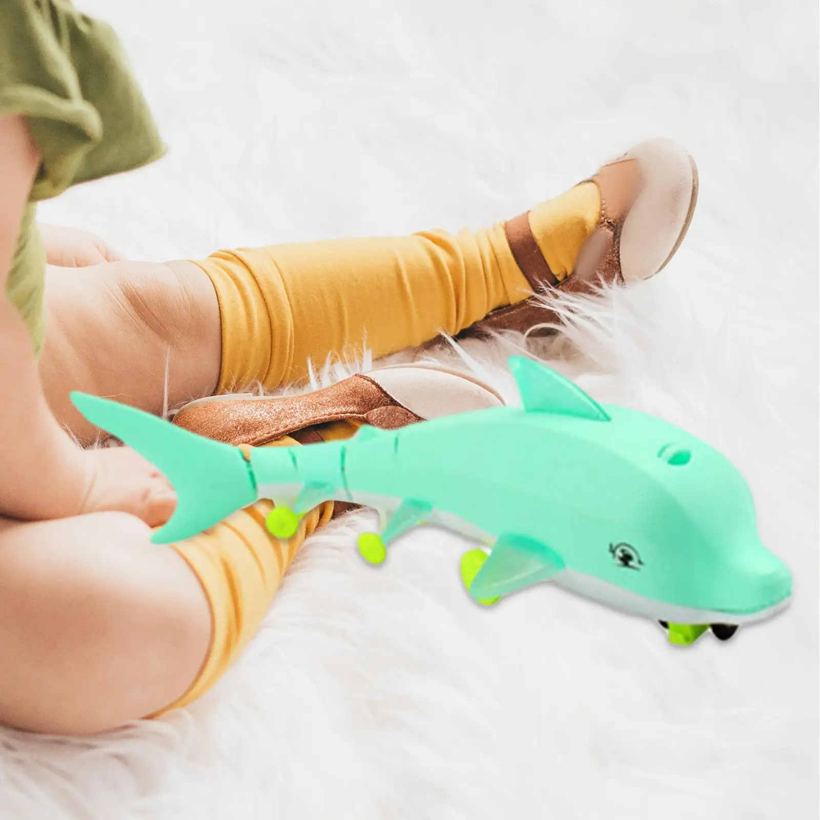 Creative Kids Pull Rope Dolphin Luminous Toy Cool LED Light Battery Operated