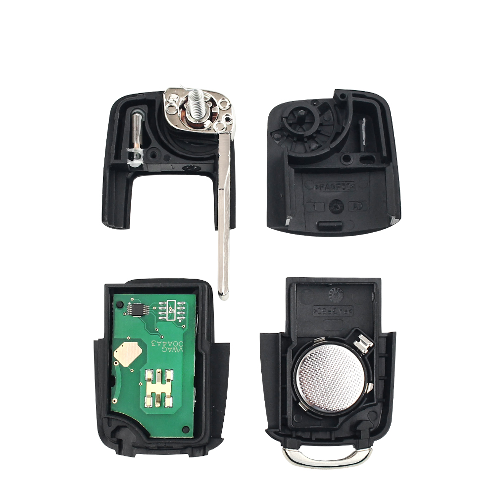 KEYYOU Fernbedienung Auto Schlüssel Für VOLKSWAGEN VW Golf 4 5 Passat b5 b6 polo Touran 434 MHz ID48 Chip 1J0 959 753 AG 2 Tasten – Detail 5