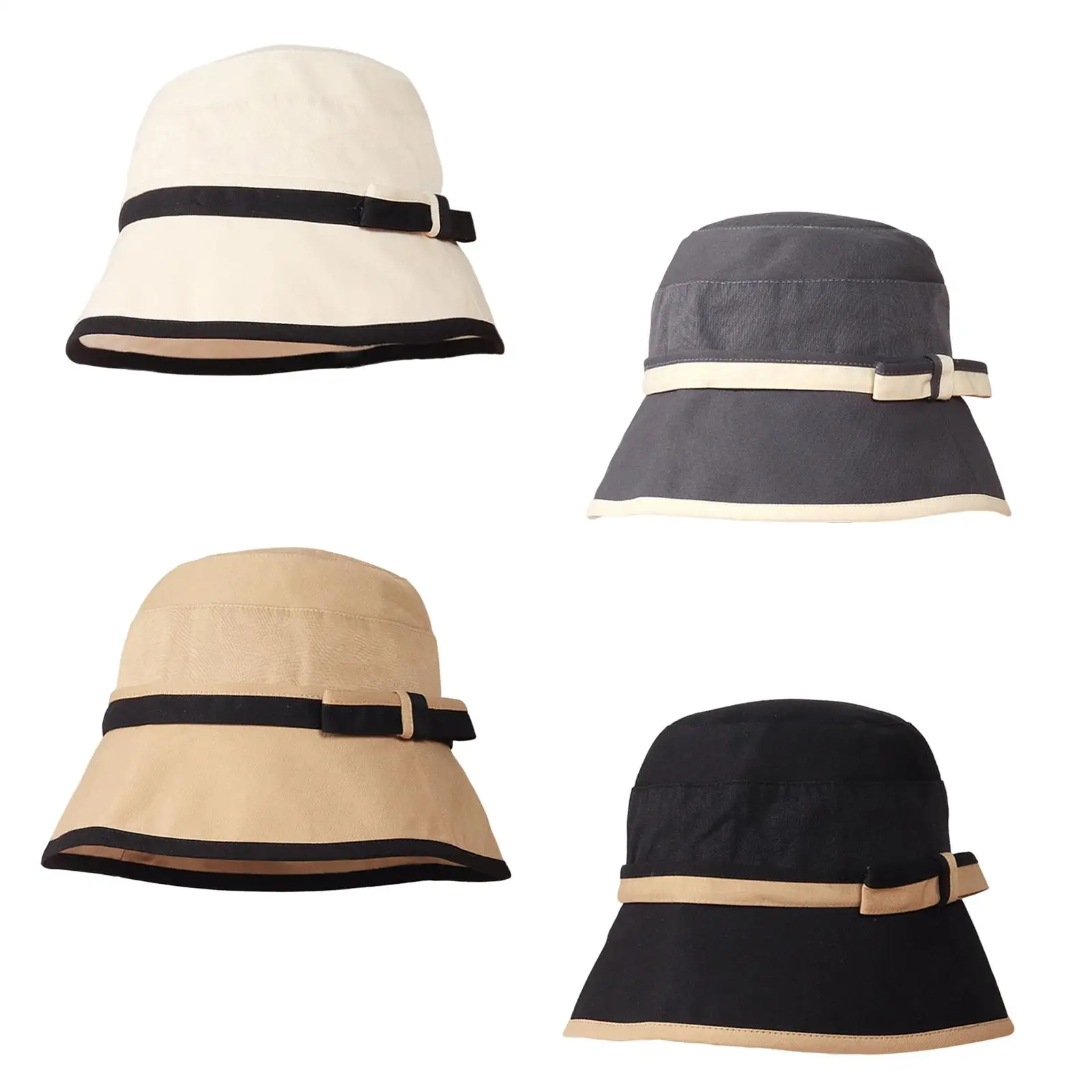 Women Bucket Hat Casual Sun Protective Hat Fisherman Caps for Fishing Travel