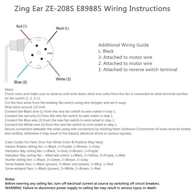 Zing Ear Ze208s Wiring Diagram 4 Wire Ceiling Fan Switch