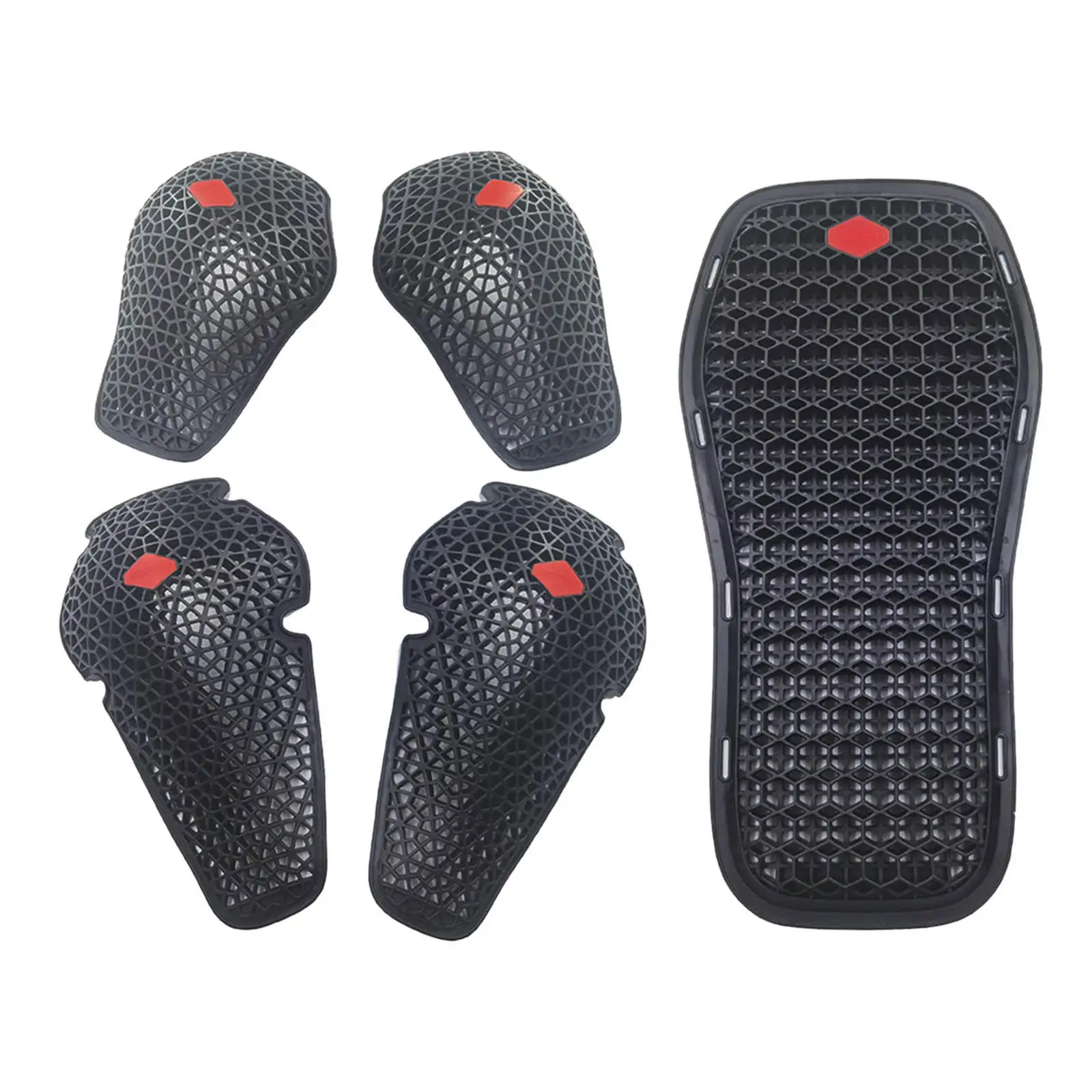 5Pcs Soft TPE Motorcycle Clothing Protective Armor Removable Jacket Inserts for Riding Skating Cycling Protection Inserts