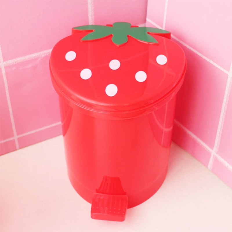 Title 10, Mini Strawberry Trash Can with Lid School Class...