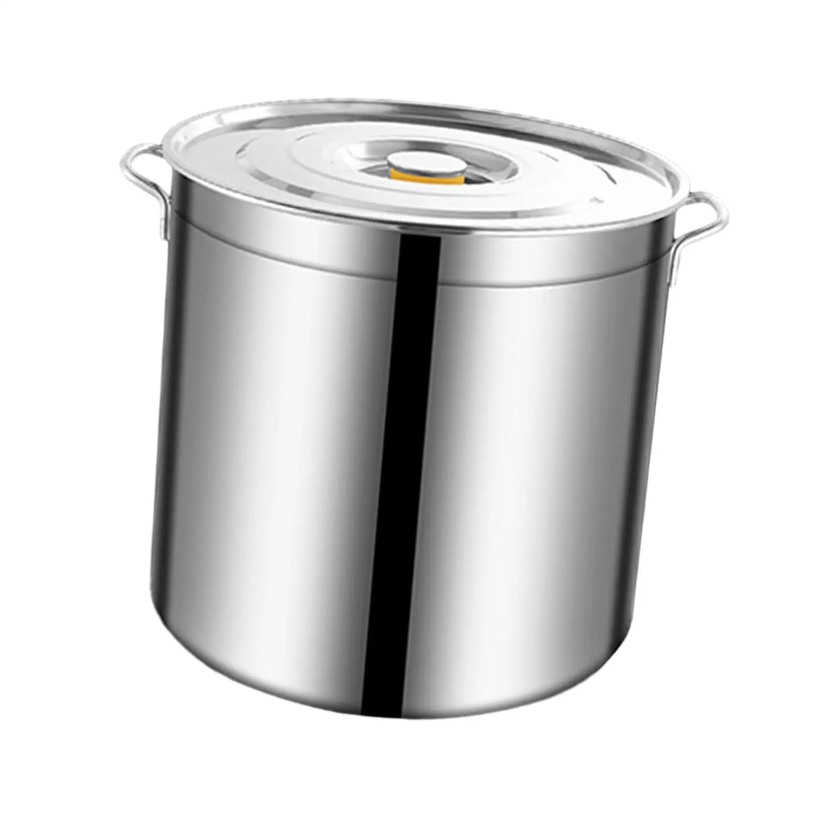 Stainless Steel Stockpot Easy to Clean Oil Bucket Canning Pasta Pot with Lid Tall Cooking Pot for Household Commercial Canteens