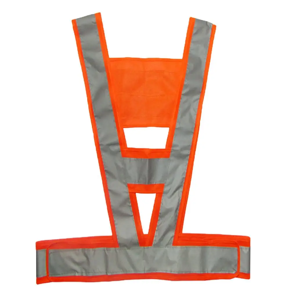 V-From Safety Vest High Visibility Polyester Mesh Fabric With Gray Reflective