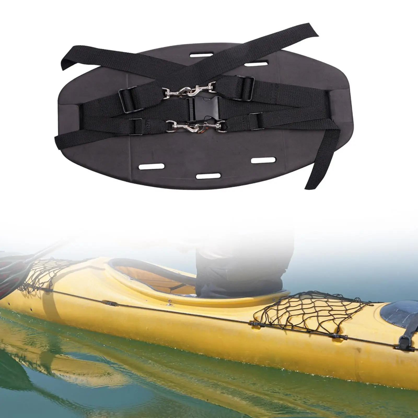 Kayak Backrest Black EVA Kayak band Canoe Seat Backrest Boat Seat Backrest for Support Fishing Rafting Marine Adults
