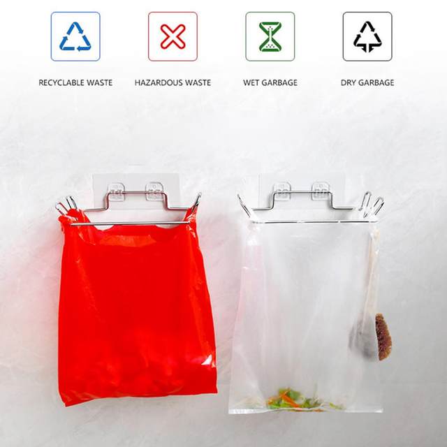 Voss Kitchen Rubbish Bag Round Storage Bag Miscellaneous Wall Hanging Organizer Convenient Extraction Box Storage Bag Kitchen Hanging Bag Simply Human P