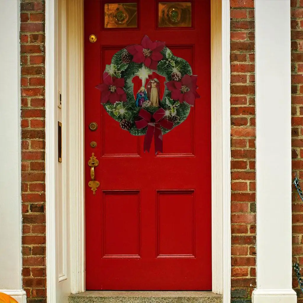 Decorative Christmas Wreath Garland Wreaths Holiday Wreath for Front Door