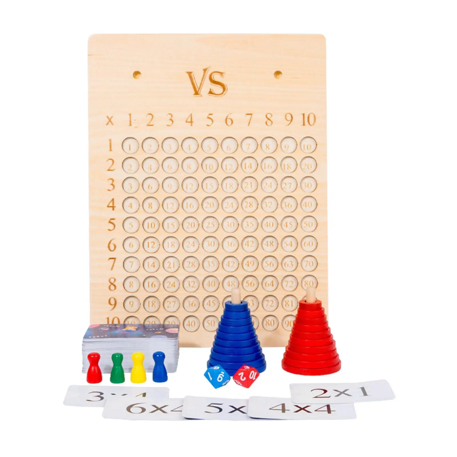 Montessori Multiplication Table Math Toy Blocks Board Educational Game Arithmetic Teaching Aids Wooden for Children Gift Kids