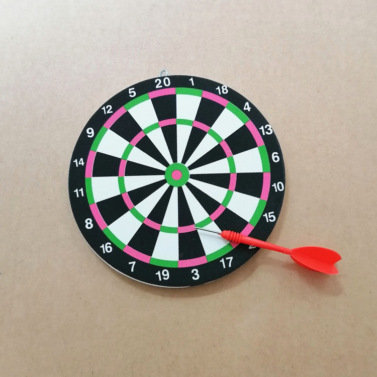 Dart Board Game Set Household Wall Hanging Dual Sides Available Thickened Indoor Outdoor Throwing Game Steel Tipped Darts