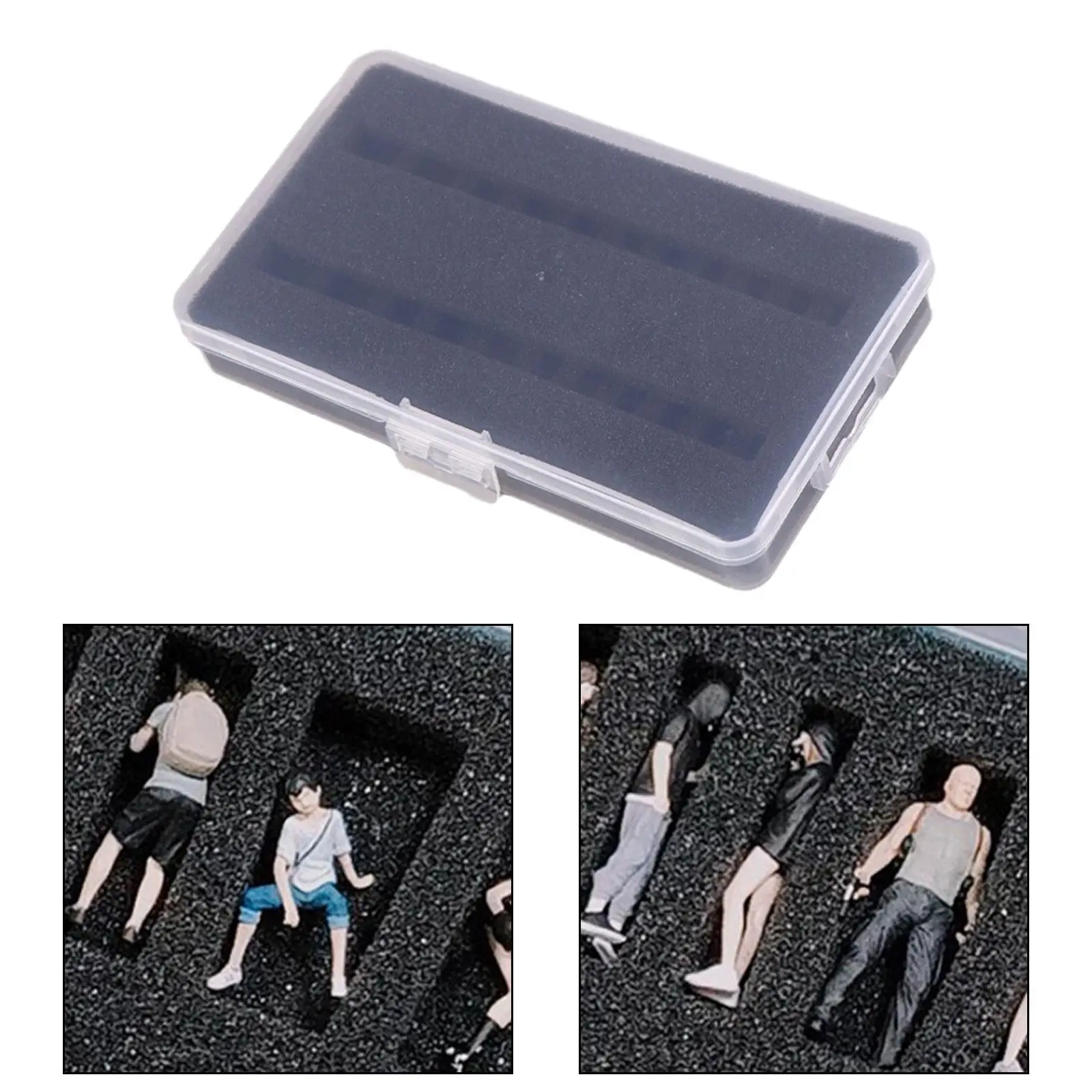 1/64 Doll Storage Box Multipurpose Protective Container Display Case for Figurines Show Household Action Figure Collectibles