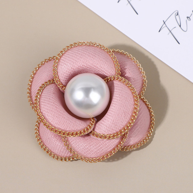 Spilla A Fiore Di Camelia Con Perle - Accessorio Elegante Per Donne, Regalo Madre - Foto 7