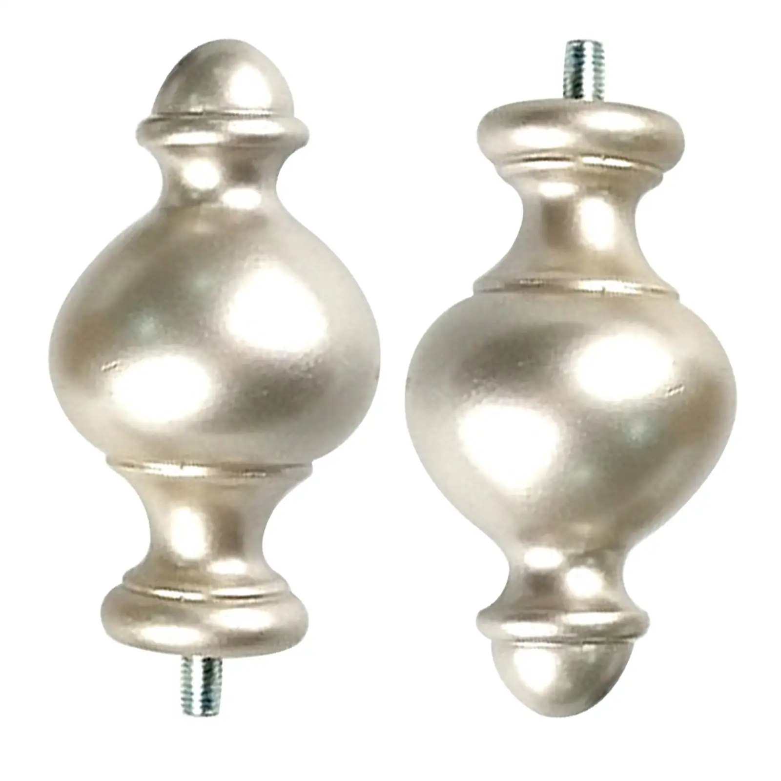 2 Pieces Curtain Rod Finials 9/16 Inch Diameter Replacement for Living Room