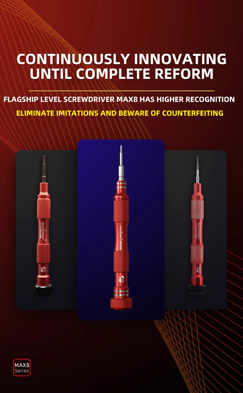 Description Picture 2 of itemMECHANIC MAX8 Ultra Harded Screwdriver Convex Cross Torx T2 Y0.6 Pentalobe Phillips For Phone Opening Repair Disassembly Tool