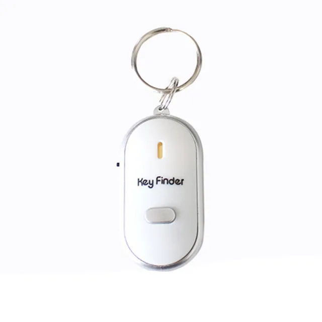 Sound Control Lost Key Finder Locator Keychain LED Light Torch Mini  Portable Whistle Key Finder Bag Charm Keychain Dropshipping