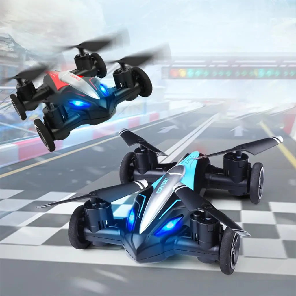 Fly/Drive Car Drone 2.4G RC Quadcopter Flying Car Air-Ground Toy Gift 2 In 1