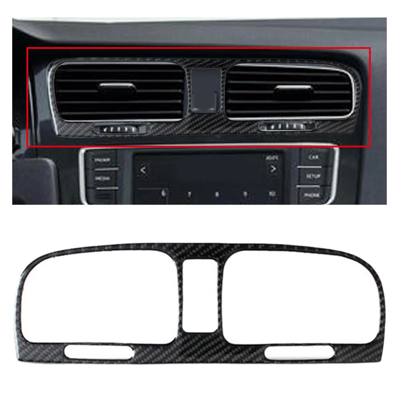 Center Console Air Vent Outlet Cover Interior Decoration for Volkswagen Golf 6