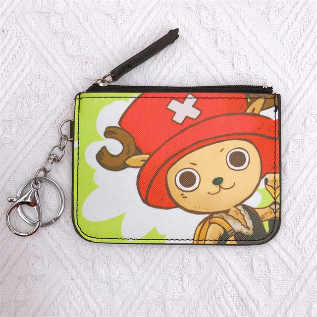 WSHLLLFC Leather Anime Wallets Teen Anime Purse Luffy Anime Gifts Coin  Credit Card Change Card Holder for Boys Girls Men Women (B)