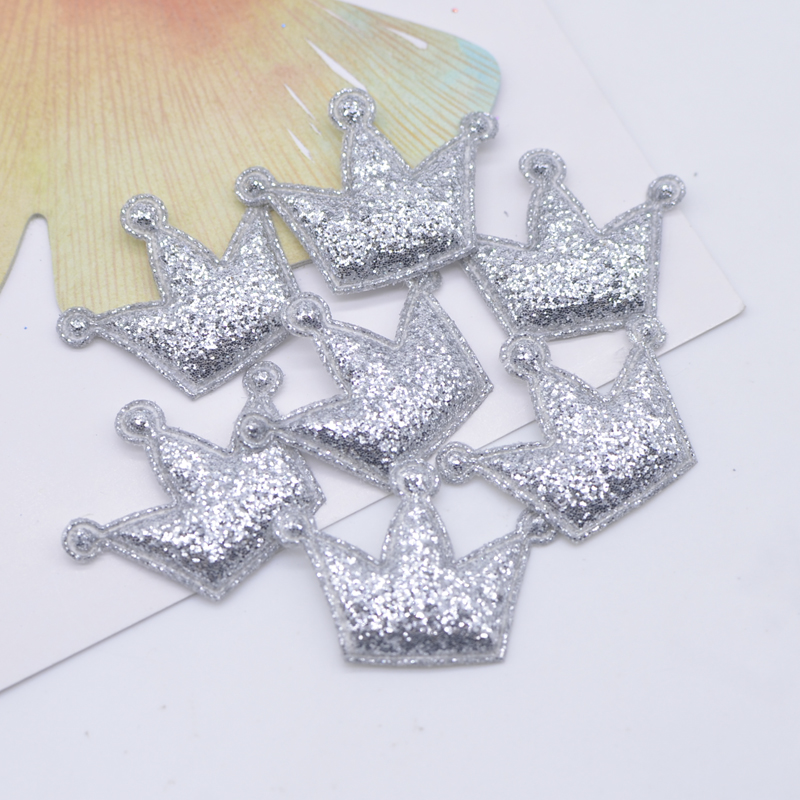 100 Stücke 27*20 Bling Crown Applikation Gepolsterte Patches für DIY Kopfbedeckungen Haarspangen Dekor Kleidung Hut Handwerk Nähzubehör – Detail 9