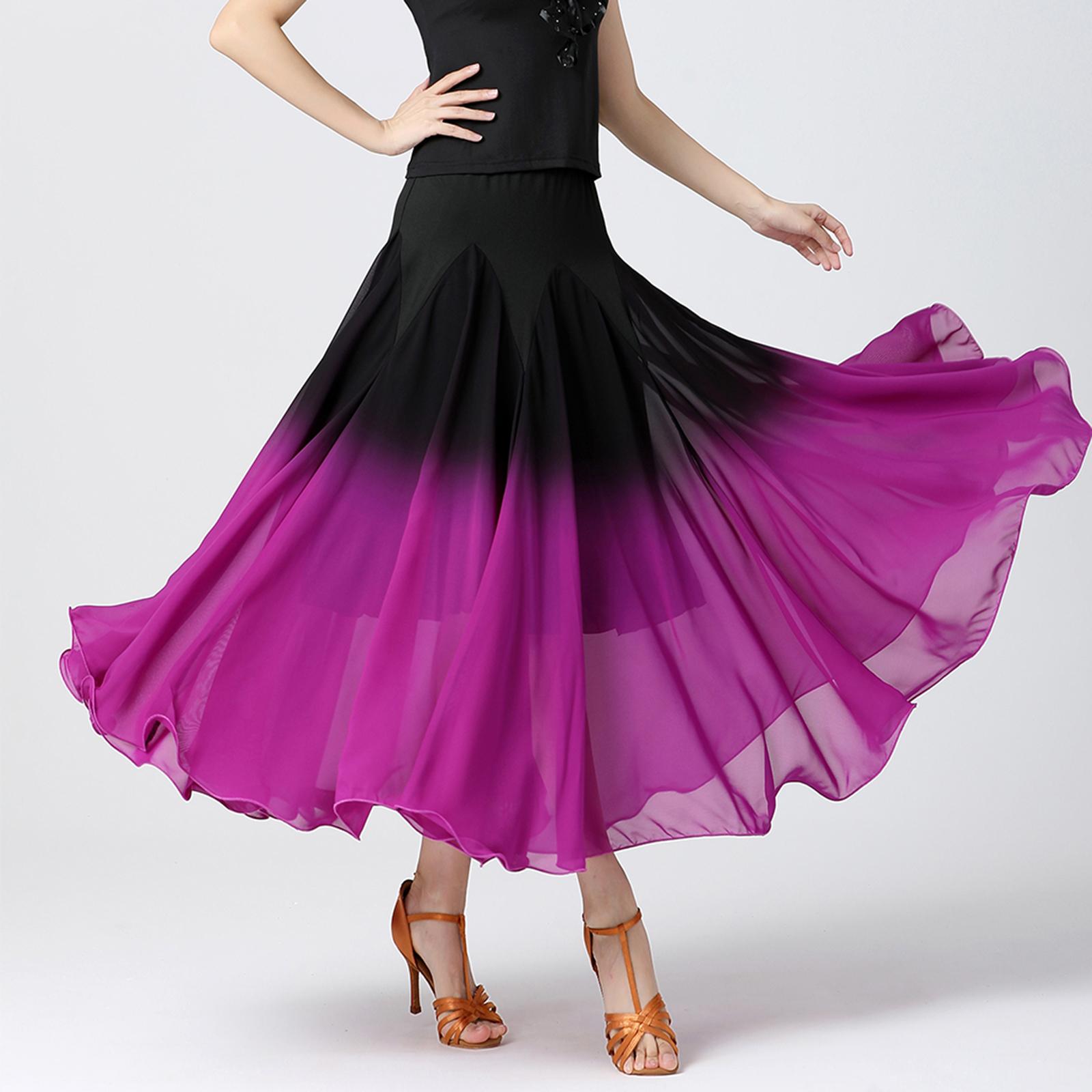 Womens Ballroom Dance Skirt Costume Latin Party Dress Fashion Dancing Practice Elegant Long Swing Skirt Performance Festival Womens Ballroom Dance Skirt Costume Latin Party Dress Fashion Dancing Practice Elegant Long Swing Skirt Performance Festival