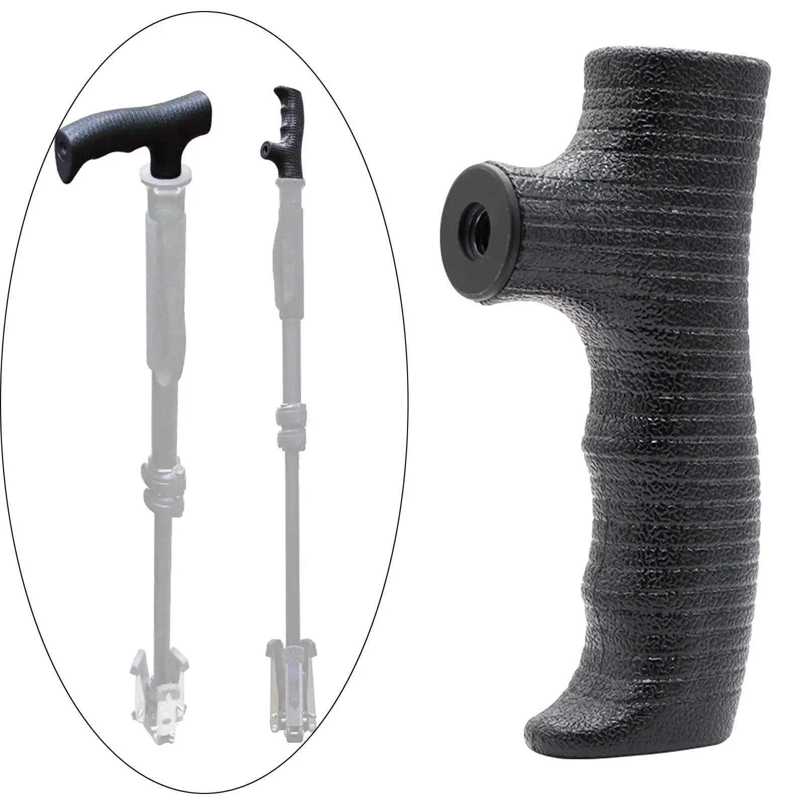 Universal Walking Sticks Hand Grip Trekking Pole Handle Repair Supplies Replacement Antishock for Climbing Crutches Hiking Poles