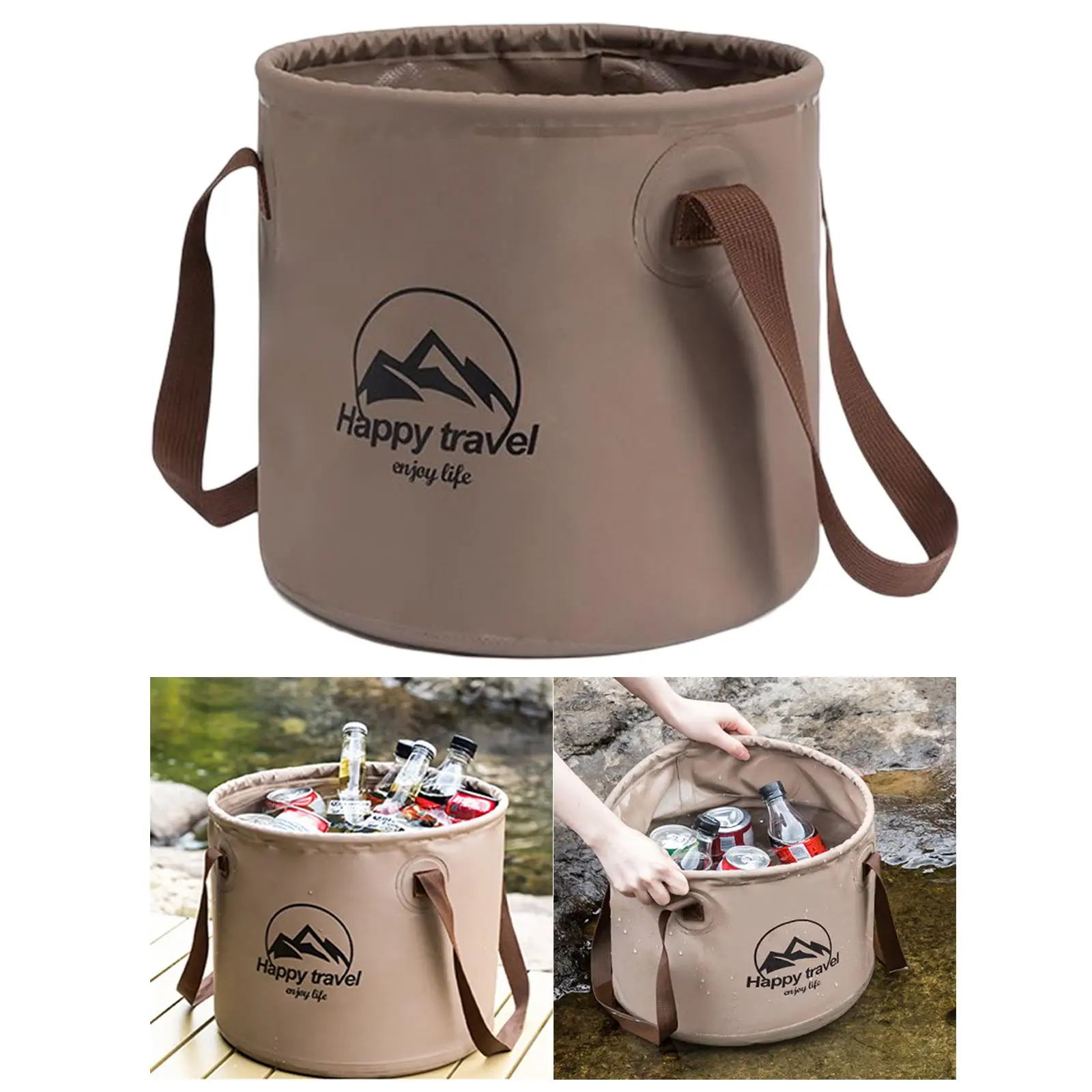 5 Gallon Collapsible Bucket Foldable  for Camping Hiking Car Washing