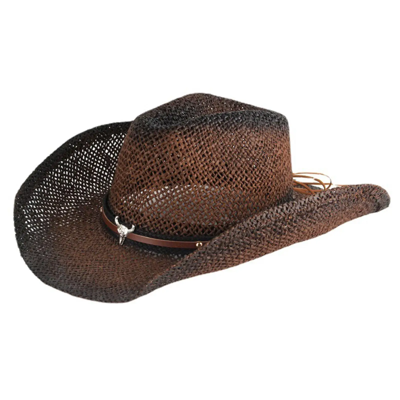 Straw Cowboy hat Shapeable Sombreros Vagueros Sunscreen Hat Unisex Cowboy Hats for beach Rodeo summer