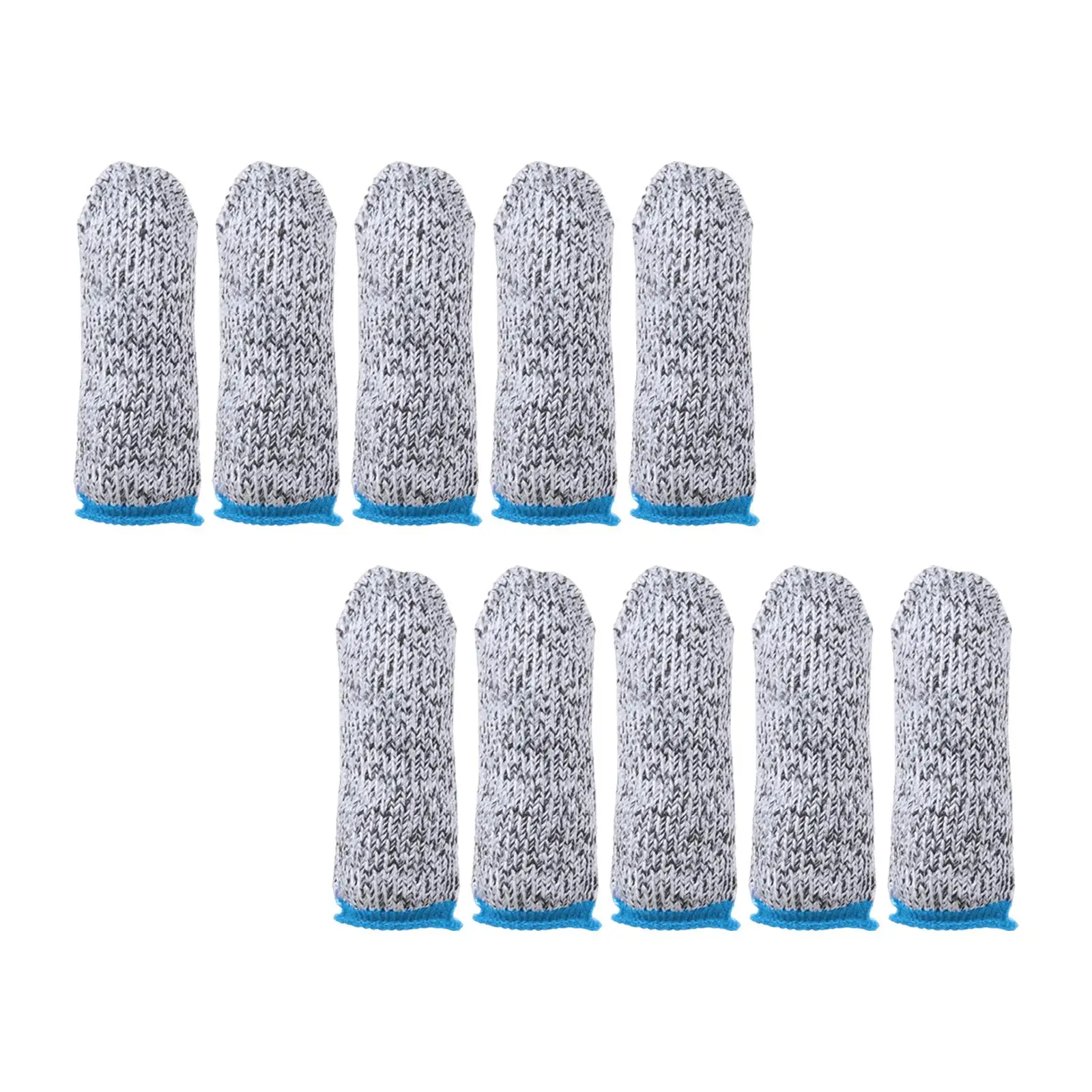 10Pcs Finger Thumb Cots Protection Breathable Gloves Reusable Comfortable Thumb Protector for Worker Building Repairing Crafting