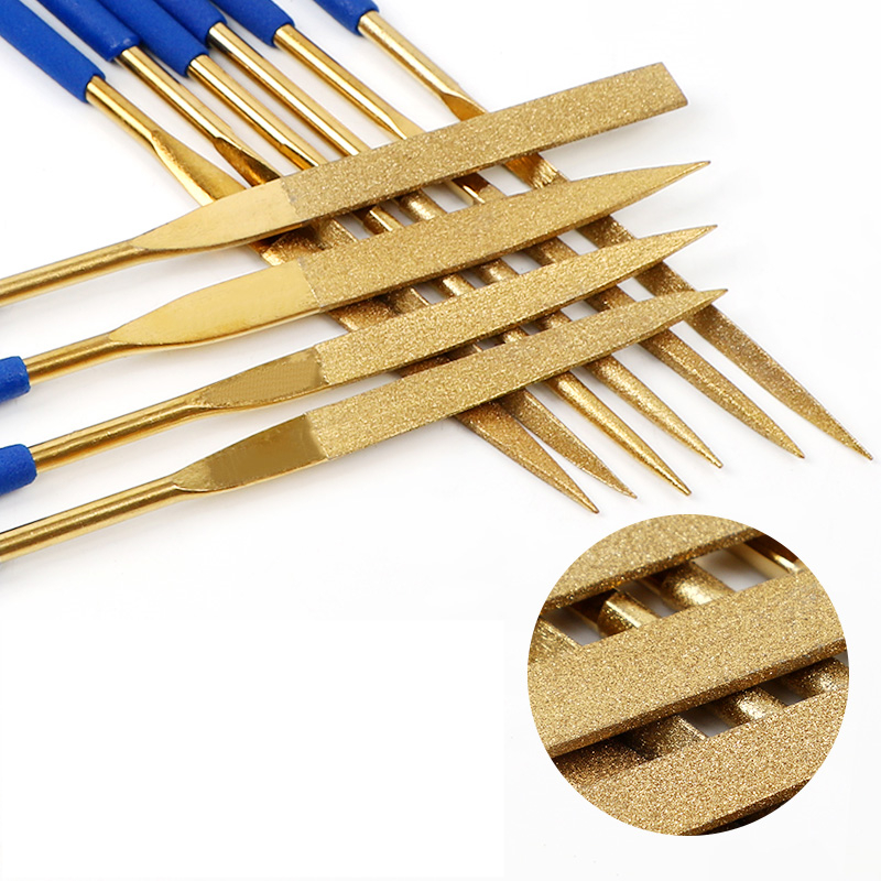 Description Picture 5 of itemDiamond Files Set M3x140 M4x160 M5x180 Soft Rubber Handles Plating Needle File Sets For Metal Glass Ceramics Wood Carving Craft