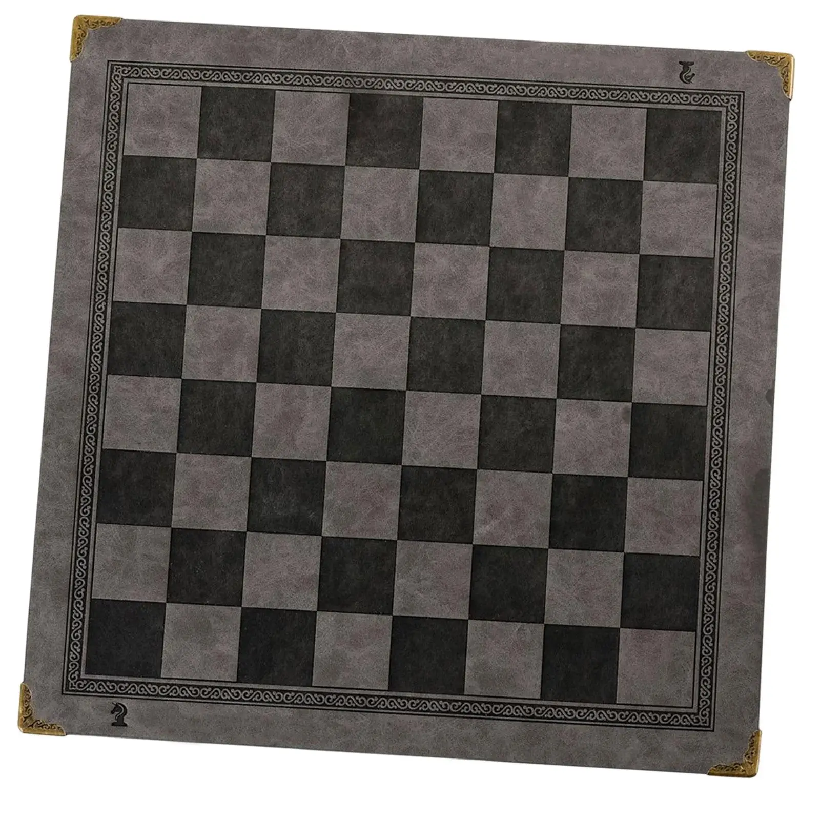 Chess Pad Mat Antiskid Multipurpose PU Leather Placemat Chessboard Mat for Counter chess park Game Outdoor Table