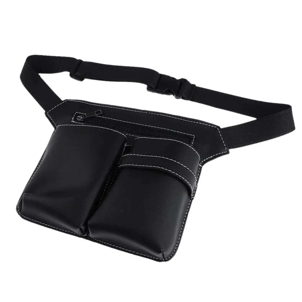 PU Leather Hair  Pouch Holder Storage Case with Belt